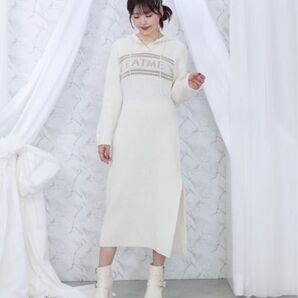 EATME ワンピース フーディーロゴニットワンピース レディース
