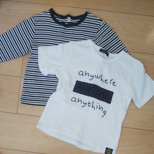 長袖ボーダーカットソー100・ 半袖Tシャツ110