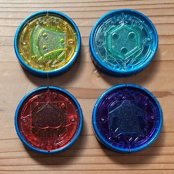 ガチャポン版 仮面ライダーオーズ オーメダル イマジンセット メダル4種
