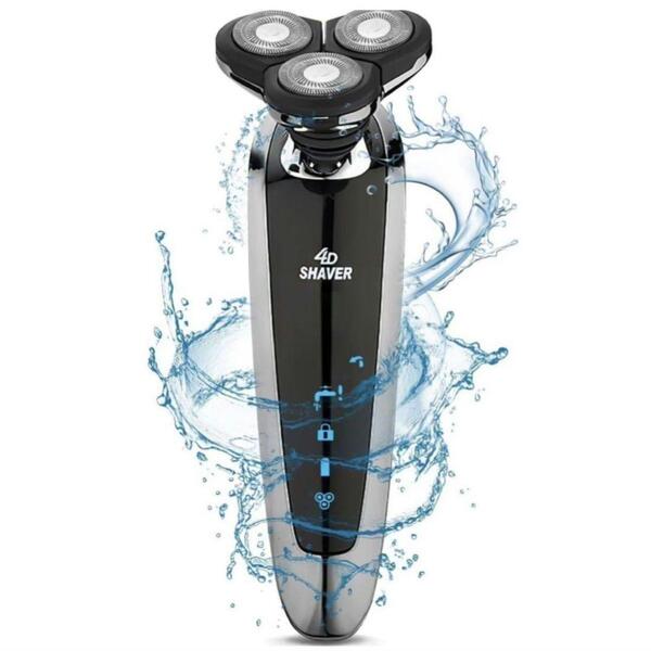 電気シェーバー 乾湿両用 回転式 ひげそり 深剃り 3枚刃 水洗い可 髭剃り IPX7 防水 電動 メンズシェーバー USB充電式