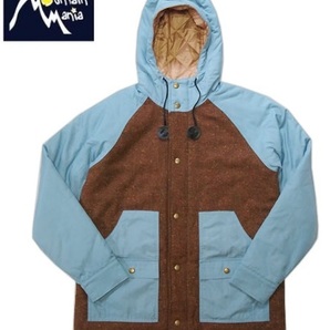 送料無料 マウンテンマニア ウールネップマウンテンパーカ M ブルー 新品 正規品 タグ付き ジャケット MOUNTAIN MANIA WOOL NEP MOUNTAIN