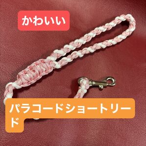 大型犬もOK パラコードショートリード約45cm