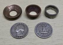 14号サイズ　　新品　未使用　 コインリング　25セント銀貨使用　 （10563）送料無料 本物のコインで制作した手作り銀の指輪_画像7