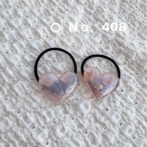 レジンヘアゴム ハンドメイド ミニゴム ピンク