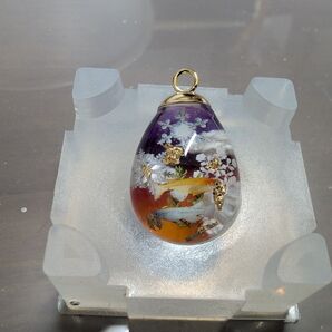 レジンアート作品 雪暮(メダカ)
