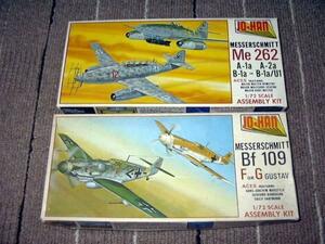 貴重　米ジョーハン社製　Ｂｆ－１０９＆Ｍｅ－２６２　１／７２　未組立