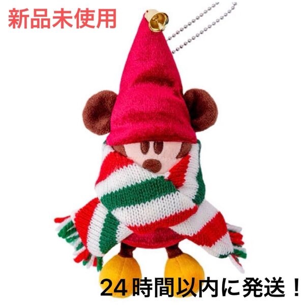 【未使用】ディズニー クリスマス リルリンリン ミッキー ぬいぐるみバッジ ぬいば ランド シー クリスマス2021 新品