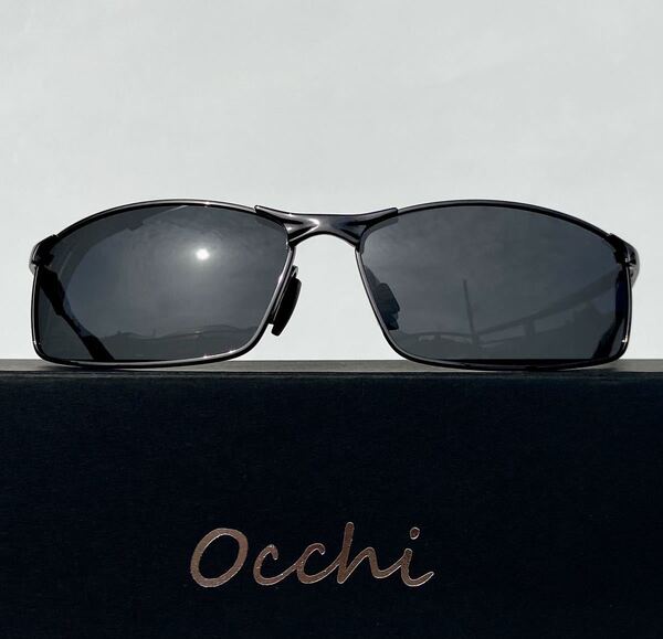新品 OCCHI 偏光サングラス レンズUV400 軽量 ブラック