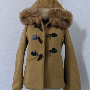 【送料無料】あ692 バナーバレット ボリュームスリーブ ボリュームスリーヴ フード付 毛皮 フォックス パフ袖 ダッフルコート ウール