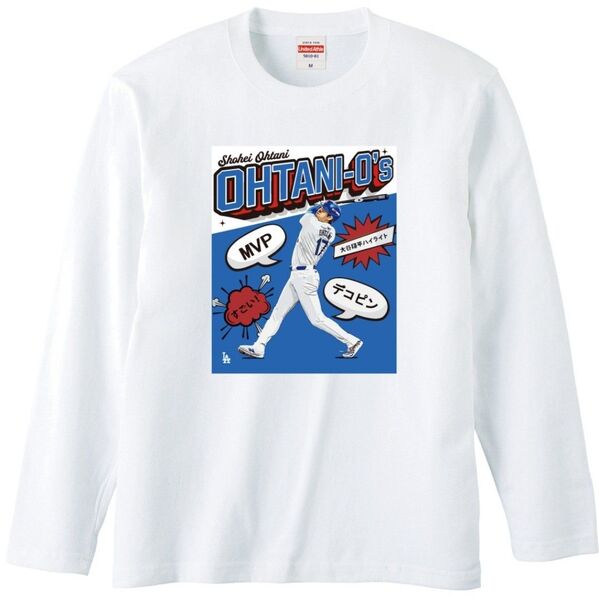 【新品未使用】大谷翔平パロディロングTシャツ おもしろ かわいい デコピン 飲み会 面白い イベント 海外 プレゼント