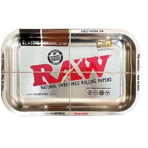 ◆送料無料◆新品 RAW 正規品 メタルトレイシルバースモール 手巻きタバコ トレー 喫煙具