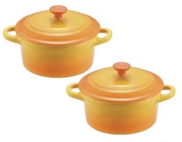 新品未使用 D&S ココット鍋 2点セット イエロー#8011/2-Y