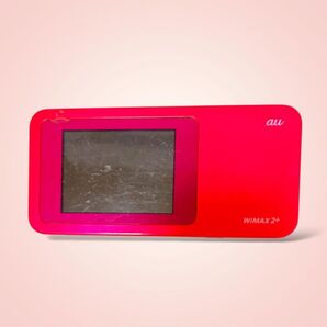 「作動確認済み」au wimax2+ モバイルwifiルーター ピンク