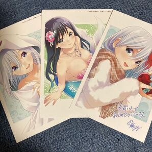 甘神さんちの縁結び 購入特典 イラストカード 甘神夜重 甘神朝姫 内藤マーシー 3枚