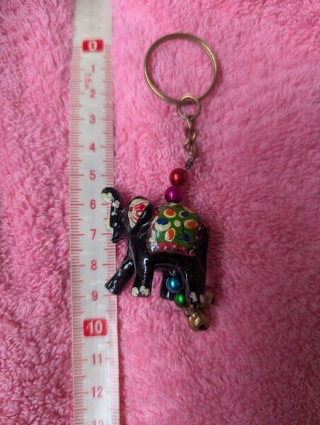 インド お土産 象 ゾウ キーホルダー