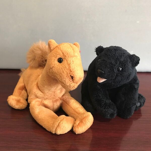 TYビーニーベイビーズ ラクダ&クマぬいぐるみ