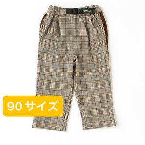 チェックパンツ チェック柄 パンツ チェック ボトムス プティマイン