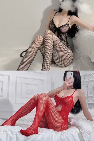 セクシーランジェリー 穴あきボディストッキング パンストOLコスプレ2枚セット