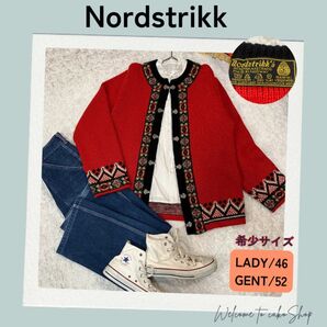希少》ノードストリック Nordstrikk チロリアン カーディガン ノルディック柄 ニット 男女 ノルウェー製 ヴィンテージ