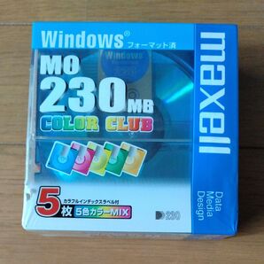 日立マクセル マクセル 230 MB MO カラーミックス windowsフォーマット 5枚組