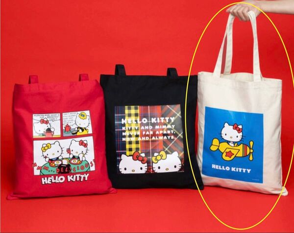 Happyくじ『HELLO KITTY 50th~ハッピーアニバーサリー★~』 C賞 トートバッグ ハローキティ サンリオくじ