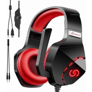 ゲーミングヘッドセット 有線 ノイズキャンセリング 軽量 ゲーム用 ヘッドホン PC用ヘッドセット switch