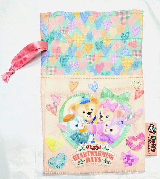 ダッフィー ディズニー Duffy 巾着 袋 バッグ HEARTWARMING DAYS ポーチ コスメ 小物 文房具