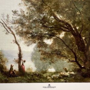 □100部□限定製作□J.P.Corot□モルトフォンテーヌの想い出◇陶板画◇額装◇ROYAL Copenhagen◇