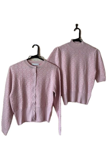 【美品】CELFORD セルフォード アンサンブルニット ピンク36