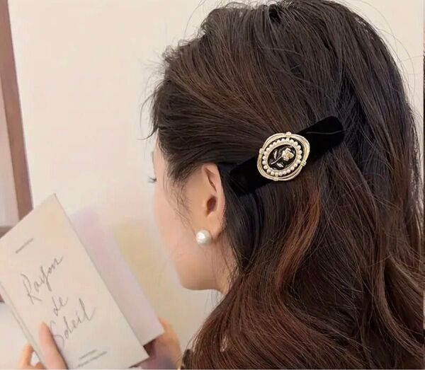 アンティーク ローズ ヘアピン ヘアクリップ