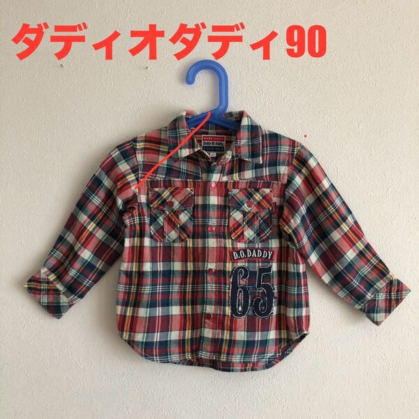 美品★ Daddy Oh Daddy ダディオダディサイズ 90cmアメカジ長袖シャツ チェック