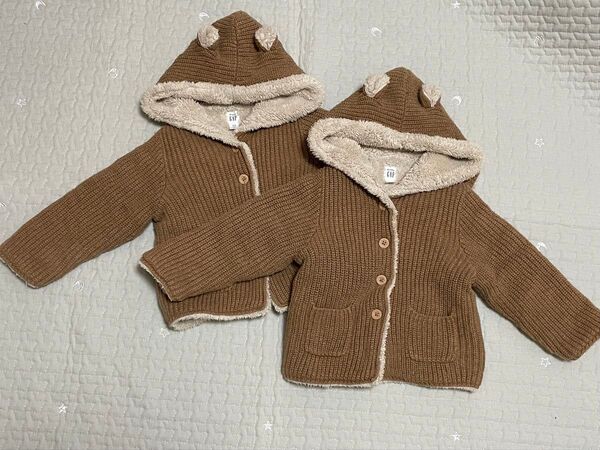 ギャップ くま耳 アウター 90サイズ 2点セット 双子