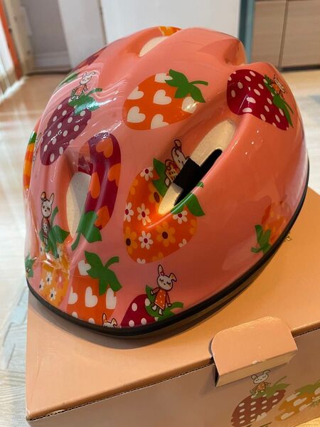 幼児用 ヘルメット いちごとうさぎ