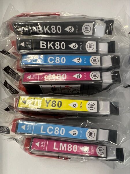 エプソン用 IC6CL80L 互換インクカートリッジ 6色バック 7本セット 7本自由組み合わせ