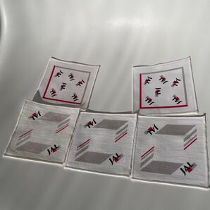 JAL 日本航空 旧ロゴ 布 コースター グッズ コレクション
