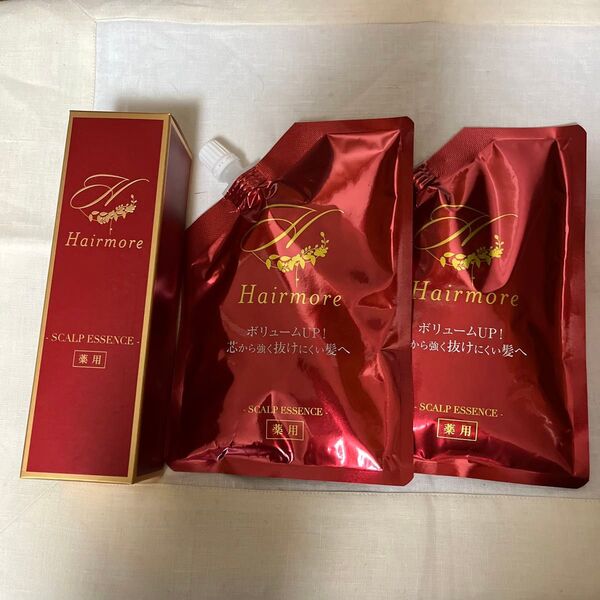 【医薬部外品】 Hairmore-スカルプエッセンス- (女性用育毛剤)スカルプエッセンス 1本 詰め替え用 2パック 新品未使用