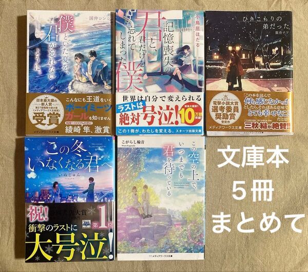 【美品】小説ラブストーリー文庫5冊 文庫本5冊まとめて