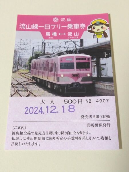 匿名配送 使用済み 流鉄 流山線 1日フリー乗車券