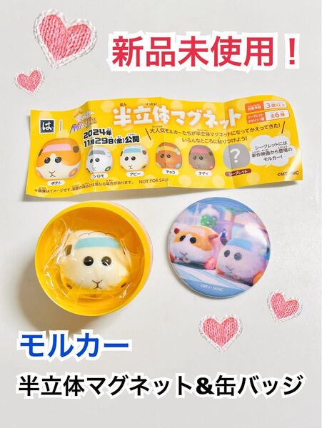 【新品未使用!】 モルカー アビー 半立体 マグネット 缶バッジ はま寿司