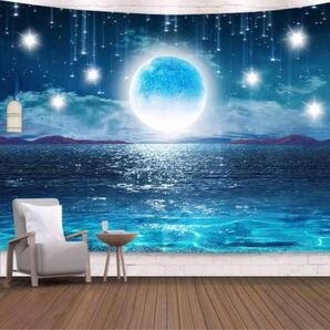 金具付きタペストリーB68 夜空 星 月 壁掛け アート 布ポスター 癒し景色