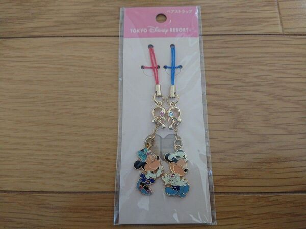 ミッキー&ミニー ペアストラップ新品