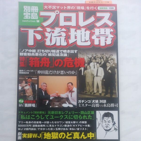 『プロレス 下流地帯 大不況マット界の「現場」を行く』別冊宝島1599 宝島社2009年3月発行