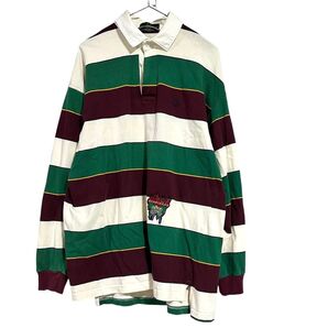 90s 古着 "FRED PERRY" ボーダー ラガーシャツ ワッペン