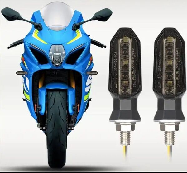 車検対応 バイク LED ミニ ウインカー アンバー ハーレー アメリカン カフェレーサー 2個