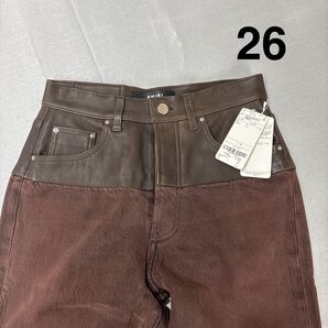 26 AMIRI HYBRID BOOTLEG W/LEATHER