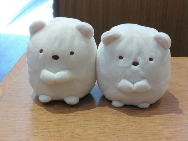 《中古》ぬいぐるみ すみっコぐらし しろくま 2個セット 13㎝ c20/79