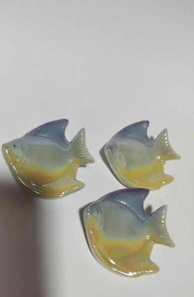陶器 箸置き キラキラで可愛い熱帯魚系 未使用品