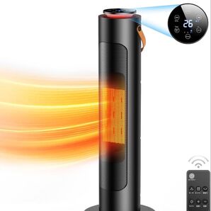 セラミックヒーター 温風ヒーター タワー型 1秒速暖 タイマー 首振 3段階 転倒オフ チャイルドロック