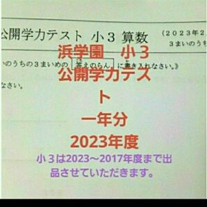 浜学園 小3 2023年度 公開学力テスト 国語算数 一年分 未記入