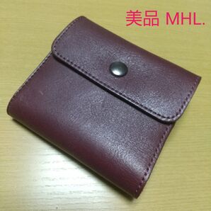 美品 MHL. エムエイチエル コンパクト キャッシュレス ミニ ウォレット 茶 マーガレットハウエル